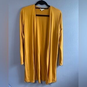 Love J open duster cardigan mustard color. Size small.